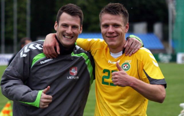 Donatas Nakrosius (z prawej) regularnie występował w młodzieżowej reprezentacji Litwy (fot. sportas.info)