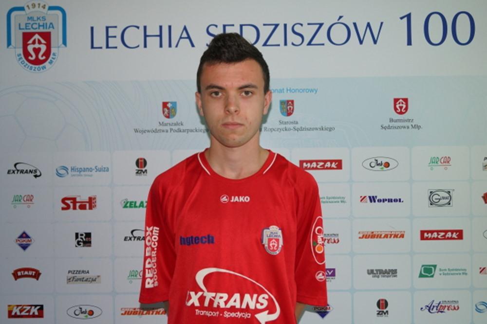 Damian Róg otworzył wynik starcia Sokoła z Lechią (fot. lechia-sedziszow.pl)