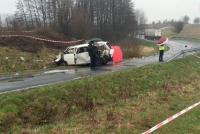 Tak wyglądał bus piłkarzy Wólczanki Wólka Pełkińska po tragicznym wypadku w Weryni.