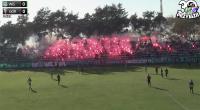 Racowisko kibiców Wisłoki Dębica i Górnika Zabrze na 110-lecie dębickiego klubu (fot. youtube.com / Wisłoka Dębica)