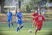 Lechia Sędziszów Małopolski (czerwone stroje) zremisowała ze Stalą II Mielec (fot. Tomasz Ciombor)