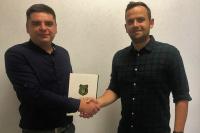 Stal Stalowa Wola pozyskała kolejnego sponsora. Tym razem jest to firma Blachotrapez Sp. z o.o. (fot. stal1938.pl)