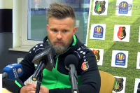 Szymon Szydełko awansował ze Stalą Stalowa Wola do 1/8 Pucharu Polski w swoje 36. urodziny. (fot. GieKSa TV)