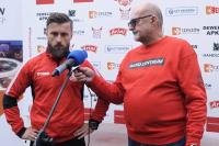 Szymon Grabowski był zdenerwowany po stracie punktów przez Apklan Resovię w meczu z Błękitnymi Stargard. (fot. Resovia TV)