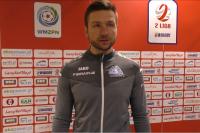 Daniel Myśliwiec cieszy się ze zwycięstwa oraz z dużej ilości sytuacji. (fot. Olimpia TV)