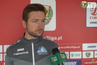 Na zdjęciu Daniel Myśliwiec, trener Stali Rzeszów (fot. Śląsk TV)