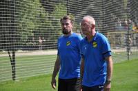 Franciszek Smuda (na zdjęciu, z prawej) rozwiązał umowę z Wieczystą Kraków (fot. Stal Stalowa Wola PSA)