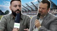 Na zdjęciu Mateusz Chmiel, komentator PDK LIVE (z lewej) oraz Rafał Kalisz, prezes Stali Rzeszów.