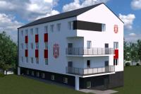 Wizualizacja nowego budynku klubowego Resovii (fot. Klub CWKS Resovia)