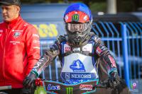 Brytyjczyk Tai Woffinden mocno ucierpiał w wypadku podczas sparingu Cellfast Wilki Krosno - Stal Rzeszów. Zdjęcie pochodzi z sobotniego sparngu w Rzeszowie (fot. Jakub Malec)