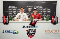 Fot. Cellfast Wilki Krosno (na zdjęciu od lewej: prezes klubu Grzegorz Leśniak i nowy zawodnik - William Drejer)