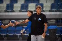 Na zdjęciu Aliaksandr Bushkou, asystent trenera Handball Stali Mielec (fot: Handball Stal Mielec)