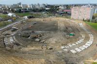 Widok z drona na budową nowego stadionu Resovii (fot. youtube.com / Okiem Gregora)