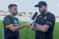 Na zdjęciu trener Łukasz Tarkowski (z prawej) i Maciej Decowski-Niemiec.