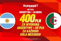 400 PLN za wygraną Argentyny + 50 zł za każdy gol Messiego