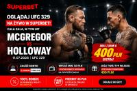 Transmisja meczu UFC 329 na żywo w Superbet. McGregor - Holloway, 11.07.2026