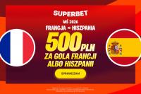Postaw 2 zł i wygraj 500 PLN za gola Francji lub Hiszpanii