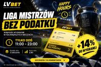 Liga Mistrzów bez podatku w LV BET. Trwając Happy Hours!