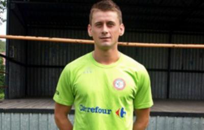 Na zdjęciu Łukasz Tyrawski (fot. zurawianka1.futbolowo.pl)