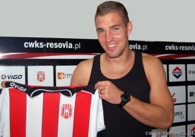 Bartłomiej Makowski w barwach Resovii występował przez rok (fot. cwks-resovia.pl)