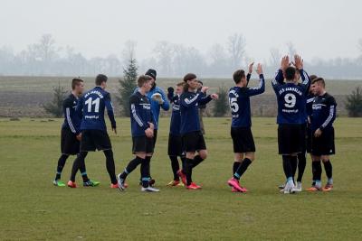 W sparingu JKS Jarosław - Wisła Sandomierz padł remis 1-1 (fot. Dominik Budzowski / facebook.com/klub100jks
