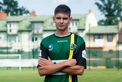 Na zdjęciu Marcin Szewc, jeszcze w barwach Siarki Tarnobrzeg.