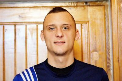Na zdjęciu Kamil Groborz (fot. tomasovia.tomaszow.info)