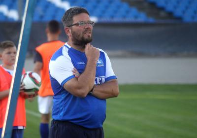 Na zdjęciu trener Stali Rzeszów Marcin Wołowiec.
