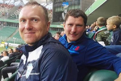 Tomasz Wacek (z lewej) wraca do gry. Będzie grał w Iwonce Iwonicz. (fot.archiwum)