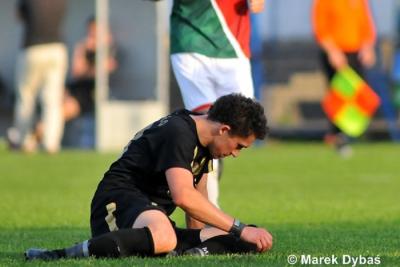 Czarni Jasło przegrali z Partyzantem Targowiska aż 0-4. (fot. Marek Dybaś)