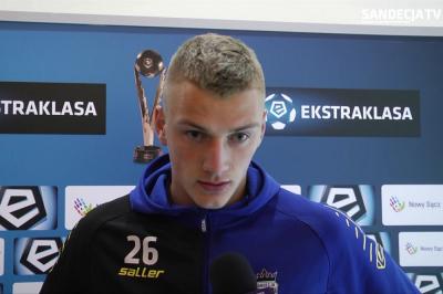 Filip Piszczek zostaje w Cracovii. (fot. Sandecja TV)
