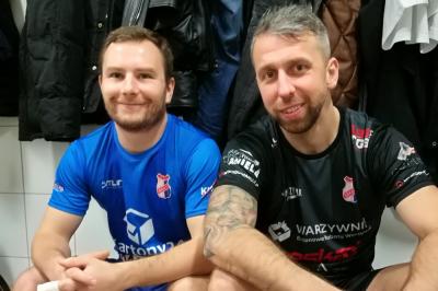 Marcin Boronowicz na zdjęciu z Jakubem Wawrzyniakiem. (fot. zrzutak)