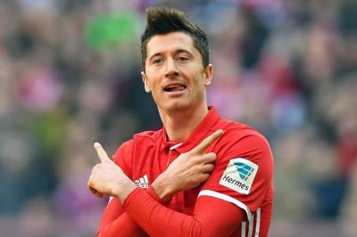 Robert Lewandowski w barwach Bayernu Monachium.