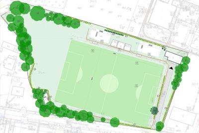 Plan zagospodarowania tereniu wokół stadionu Korony Rzeszów (fot. Biletyn Informacji Publicznej Miasta Rzeszów)