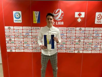 Łukasz Pokrywka podpisał umowę z Olimpią Elbląg (fot. Olimpia Elbląg)