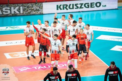 Asseco Resovia przegrała z Indykpolem AZS Olsztyn 1-3. (fot. P. Cibowicz/Asseco Resovia)