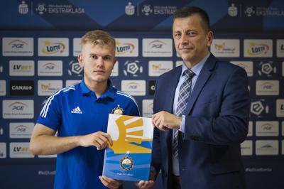 Eryk Galara będzie zawodnikiem PGE FKS Stali Mielec. (fot. Stal Mielec)