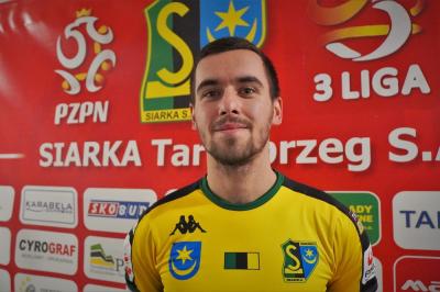Szymon Kaliniec związał się 2,5 roczną umową z Siarką Tarnobrzeg. (fot. Siarka Tarnobrzeg)