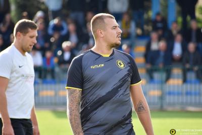 Na zdjęciu Kacper Piechniak, najlepszy strzelec Sokoła Kamień i klasy O Stalowa Wola. Jesienią strzelił aż 24 gole (fot. Dawid Sączawa / Sokół Kamień)