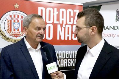 Prezes Handlopexu Wiesław Ptaszek (z lewej) i Mateusz Decowski (fot. youtube.com/podkarpacielive)