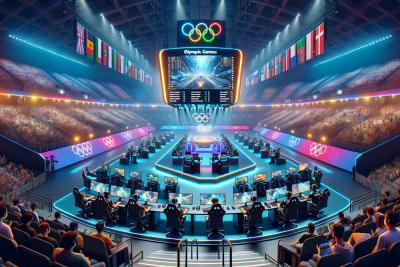 E-sport na Igrzyskach Olimpijskich? Być może już wkrótce (fot. wizualizacja / AI DALL-E)