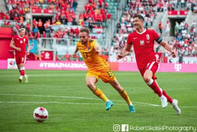 Mecz Walia - Polska o awans na Euro 2024 już dziś. Na zdjęciu starcie obydwu drużyn w 2022 roku we Wrocławiu w ramach Ligi Narodów. Wtedy biało-czerwoni zwyciężyli 2-1 (fot. Robert Skalski)