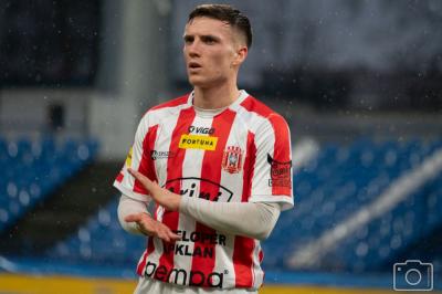Na zdjęciu Gracjan Jaroch, piłkarz Resovii (fot. P. Golonka/ Resovia)