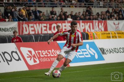 Adrian Łyszczarz wyróżniony po meczu z GKS-em Tychy (fot. P. Golonka/ Resovia)