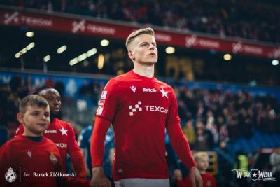 Rafał Mikulec rozpoczął strzelanie w meczu Wisły ze Stalówką. (fot. Bartek Ziółkowski/Wisła Kraków)