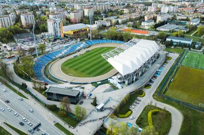 Stadion Miejski 'Stal' w Rzeszowie z lotu ptaka (fot. stalrzeszow.pl)