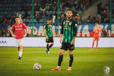 Kamil Wojtkowski nie będzie dłużej piłkarzem Stali Stalowa Wola (fot. Daniel Tracz/ Stal Stalowa Wola)