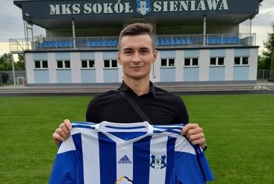 Na zdjęciu Konrad Halejcio (fot. Sokół Sieniawa)