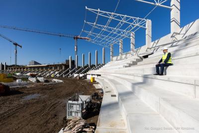 Podkarpackie Centrum Lekkiej Atletyki powstaje w Rzeszowie przy ul. Wyspiańskiego 22 (fot. Grzegorz Bukała/ UM Rzeszów)