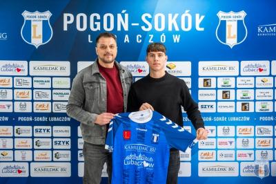 Oliwier Pawlik został nowym zawodnikiem Pogoni-Sokoła Lubaczów! (fot. Pogoń-Sokół Lubaczów)